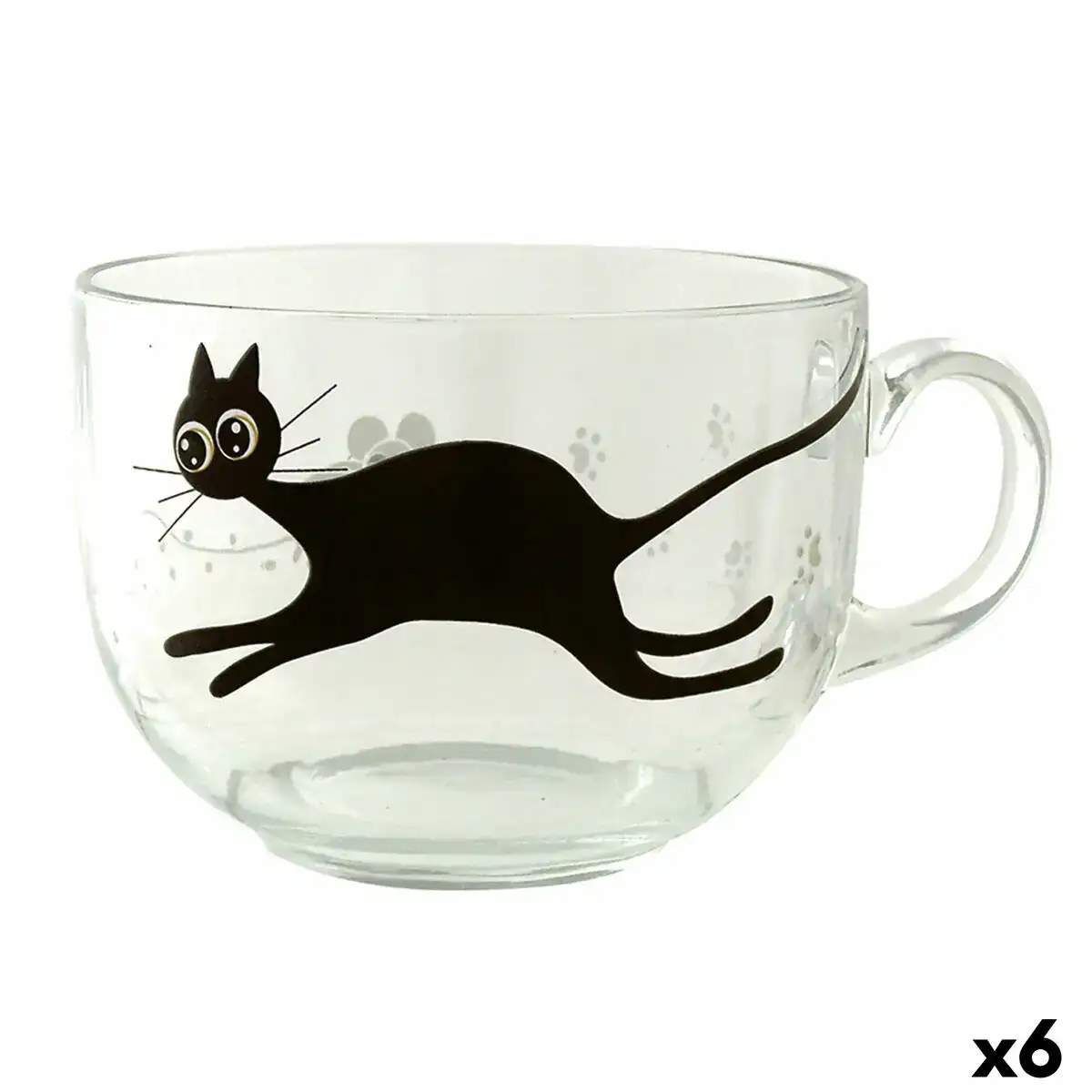 Tasse luminarc mistigri grand chat transparent verre 500 ml_3227. DIAYTAR COTE D'IVOIRE - L'Art de Vivre en Couleurs. Découvrez notre boutique en ligne et trouvez des produits qui ajoutent une palette vibrante à votre quotidien.