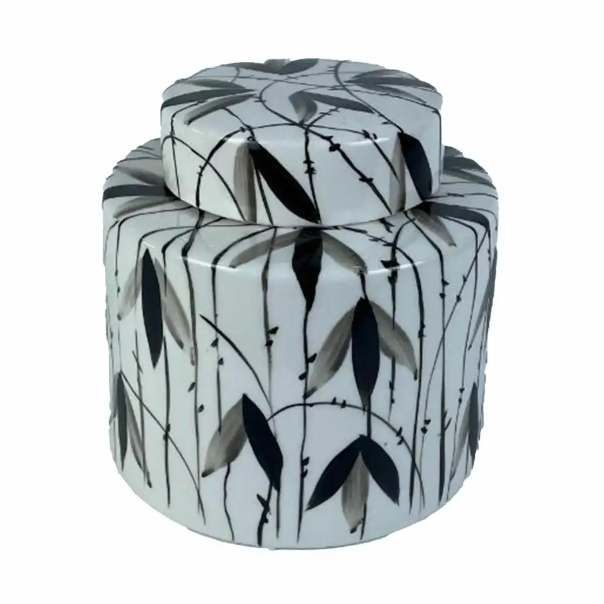 Tibor dkd home decor porcelaine noir blanc 17 x 17 x 16 cm oriental feuille d une plante_2394. Bienvenue sur DIAYTAR COTE D'IVOIRE - Où l'Authenticité Rencontre le Confort. Plongez dans notre univers de produits qui allient tradition et commodité pour répondre à vos besoins.