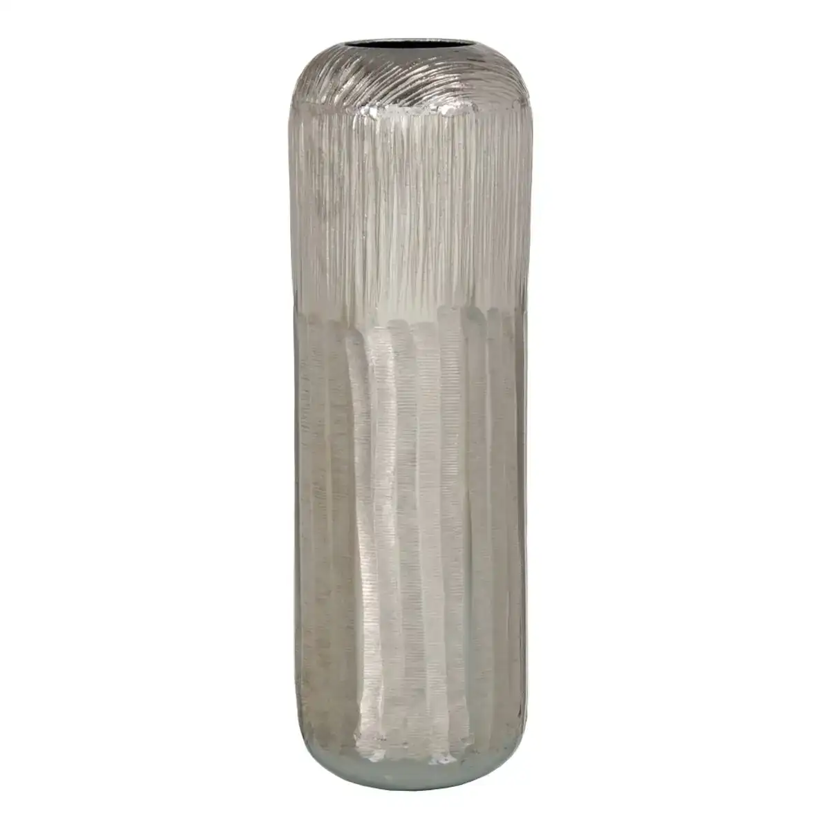 Vase 15 x 15 x 48 cm aluminium argente_9592. DIAYTAR COTE D'IVOIRE - Où Chaque Achat Raconte une Histoire. Explorez notre boutique en ligne et créez votre propre narration à travers notre diversité de produits, chacun portant une signification unique.
