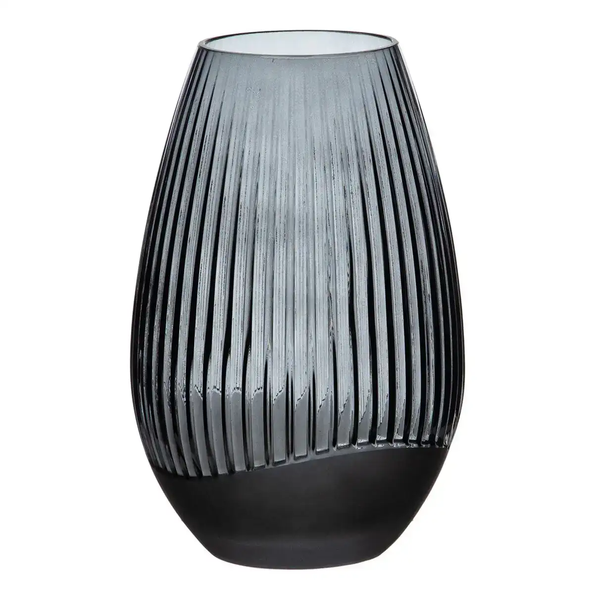 Vase 17 5 x 17 5 x 27 cm verre gris_1928. DIAYTAR COTE D'IVOIRE - L'Art de Choisir, l'Art de Se Distinquer. Naviguez à travers notre catalogue et choisissez des produits qui ajoutent une note d'élégance à votre style unique.