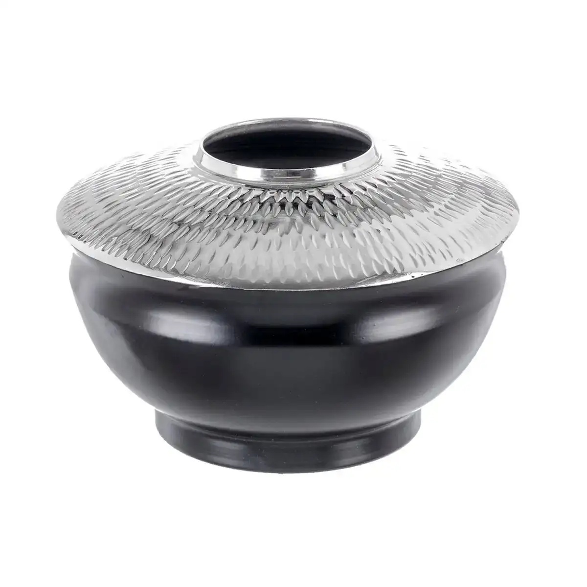 Vase 21 x 21 x 11 5 cm aluminium noir_9527. DIAYTAR COTE D'IVOIRE - Où Choisir Devient une Expression de Soi. Découvrez notre boutique en ligne et trouvez des articles qui révèlent votre personnalité et votre style.