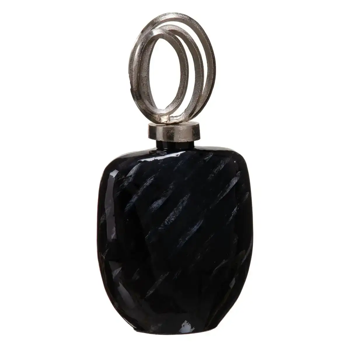 Vase 23 x 13 x 41 cm cristal noir me tal argente_6790. Bienvenue sur DIAYTAR COTE D'IVOIRE - Où Chaque Produit a son Charme. Explorez notre sélection minutieuse et trouvez des articles qui vous séduisent et vous inspirent.