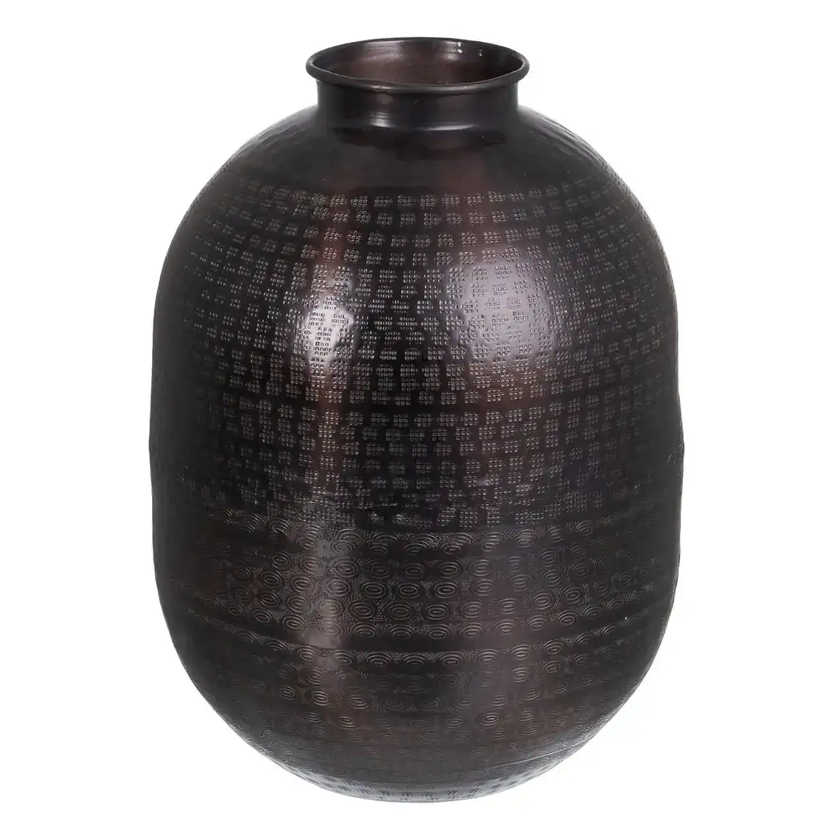 Vase 26 5 x 26 5 x 36 cm aluminium noir_4032. DIAYTAR COTE D'IVOIRE - Où Chaque Produit est une Promesse de Qualité. Explorez notre boutique en ligne et choisissez des produits qui répondent à vos exigences élevées.
