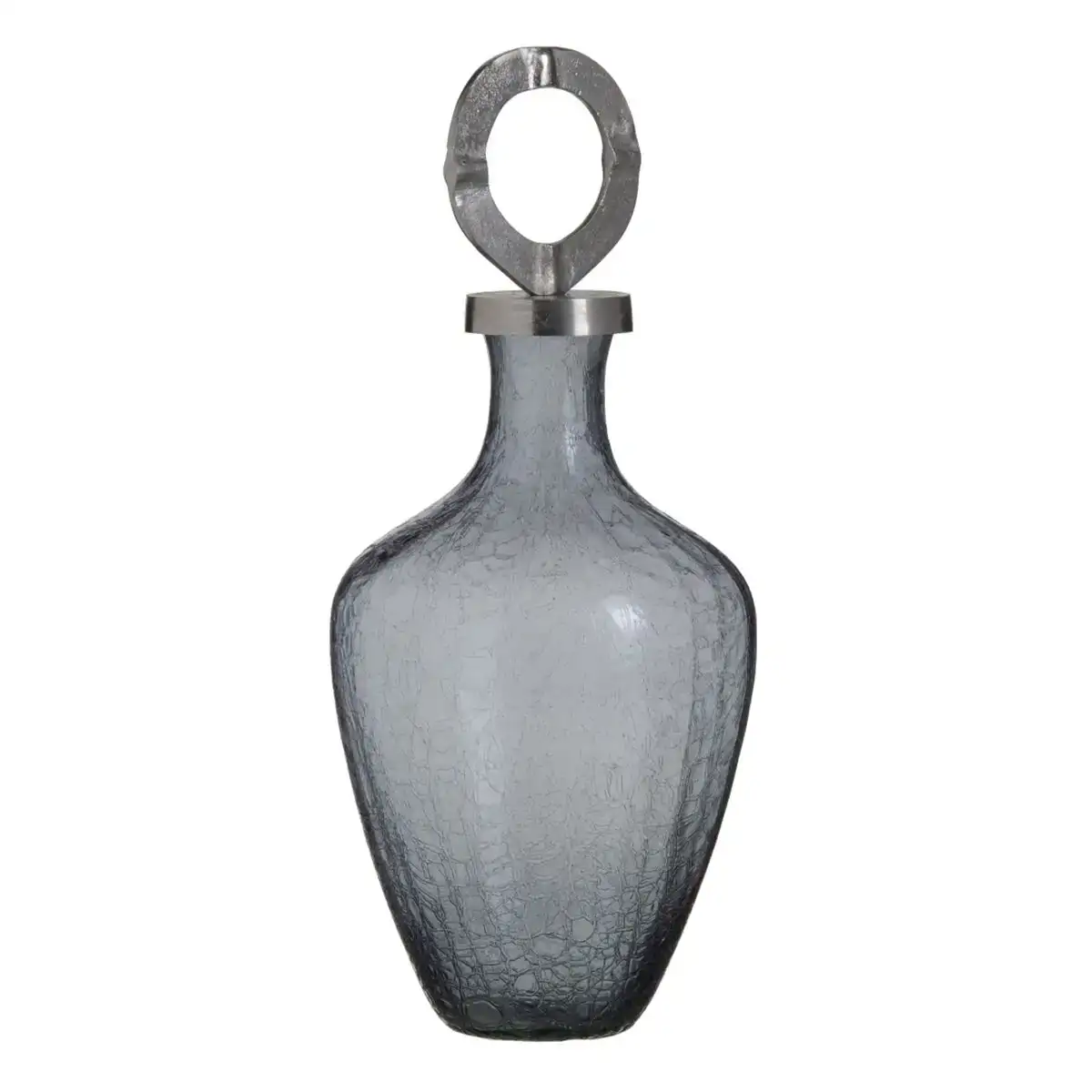 Vase cristal gris me tal argente 23 x 23 x 47 cm_7535. DIAYTAR COTE D'IVOIRE - Là où la Découverte est au Rendez-vous. Plongez dans notre catalogue et trouvez des articles qui éveilleront votre curiosité et élargiront vos horizons.