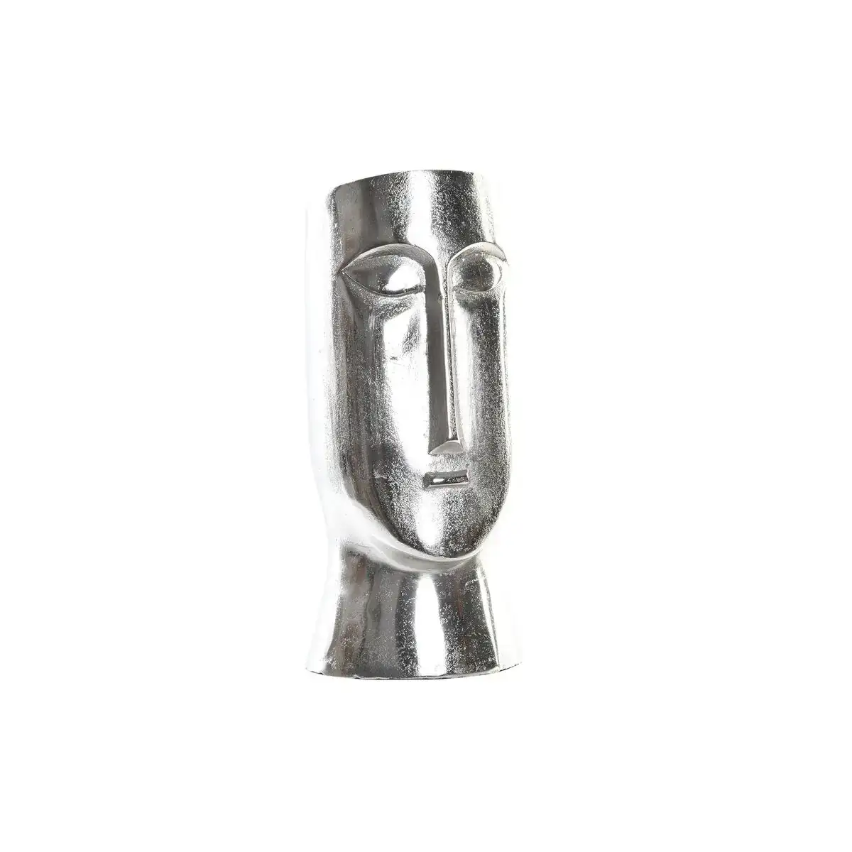 Vase dkd home decor face aluminium argente moderne 17 x 16 x 36 cm_6806. DIAYTAR COTE D'IVOIRE - Votre Escale Shopping incontournable. Explorez notre boutique en ligne et dénichez des trésors qui reflètent la richesse culturelle et la modernité du Côte d'Ivoire.