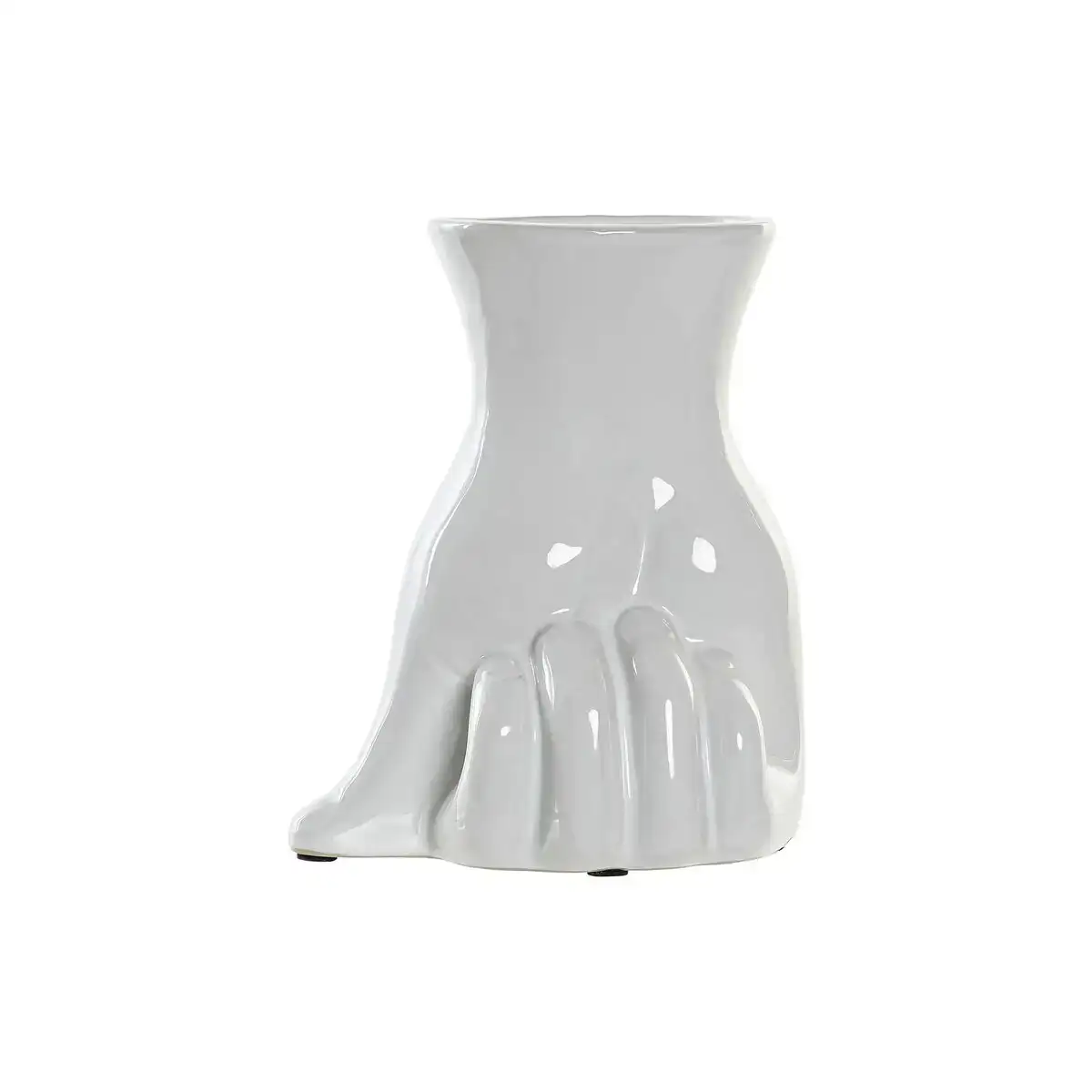 Vase dkd home decor gre s blanc moderne 17 x 12 x 21 cm_9435. Bienvenue chez DIAYTAR COTE D'IVOIRE - Où le Shopping Devient un Voyage. Explorez notre plateforme pour dénicher des produits uniques, racontant l'histoire et l'âme du Côte d'Ivoire.