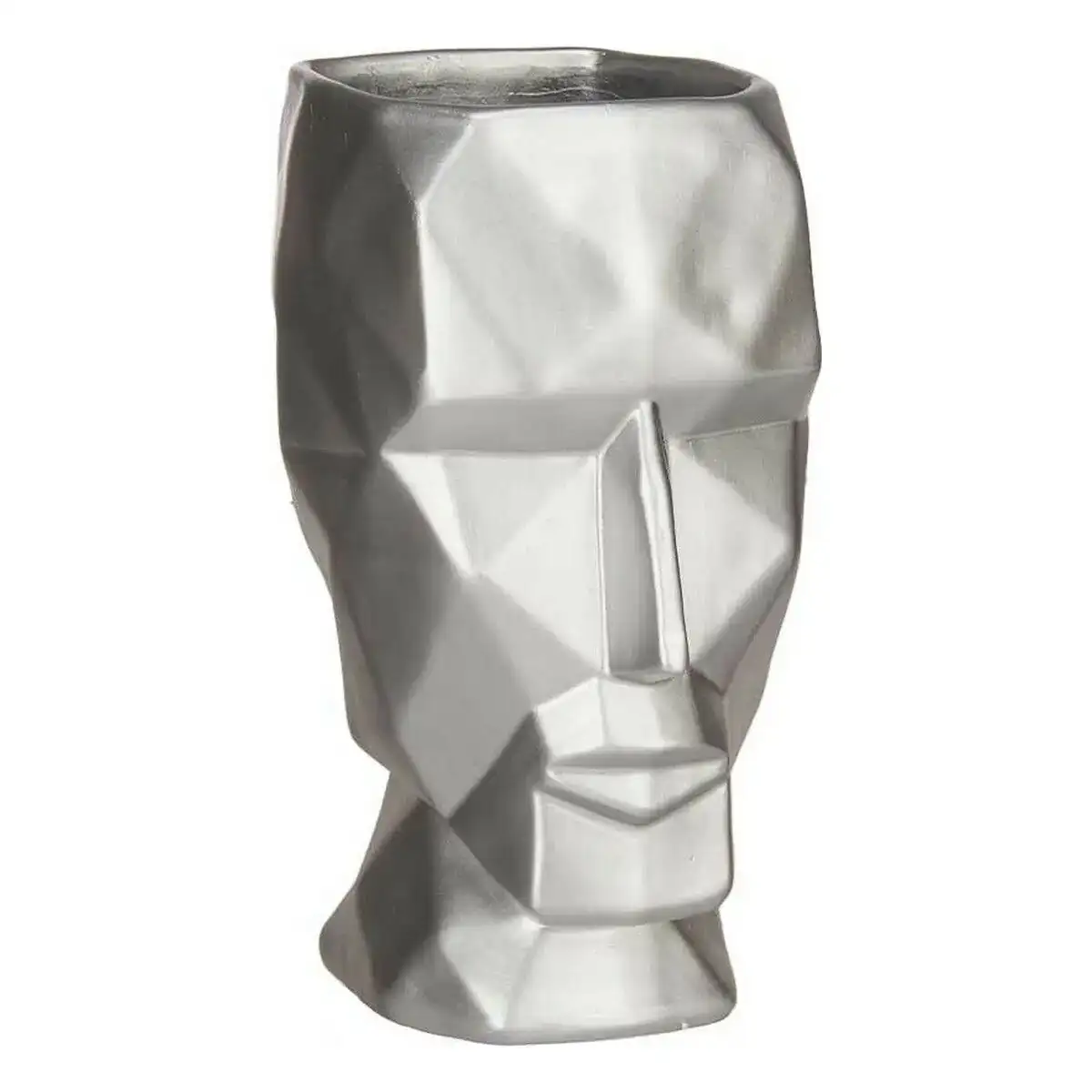 Vase face 3d argent polyre sine 12 x 24 5 x 16 cm_7829. DIAYTAR COTE D'IVOIRE - L'Art de Magasiner sans Frontières. Parcourez notre vaste sélection d'articles et trouvez tout ce dont vous avez besoin, du chic à l'authentique, du moderne au traditionnel.