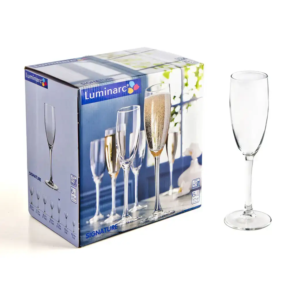 Verre a champagne luminarc signature verre transparent 6 unite s 17 cl_8426. DIAYTAR COTE D'IVOIRE - Où Chaque Produit est une Promesse de Qualité. Explorez notre boutique en ligne et choisissez des produits qui répondent à vos exigences élevées.
