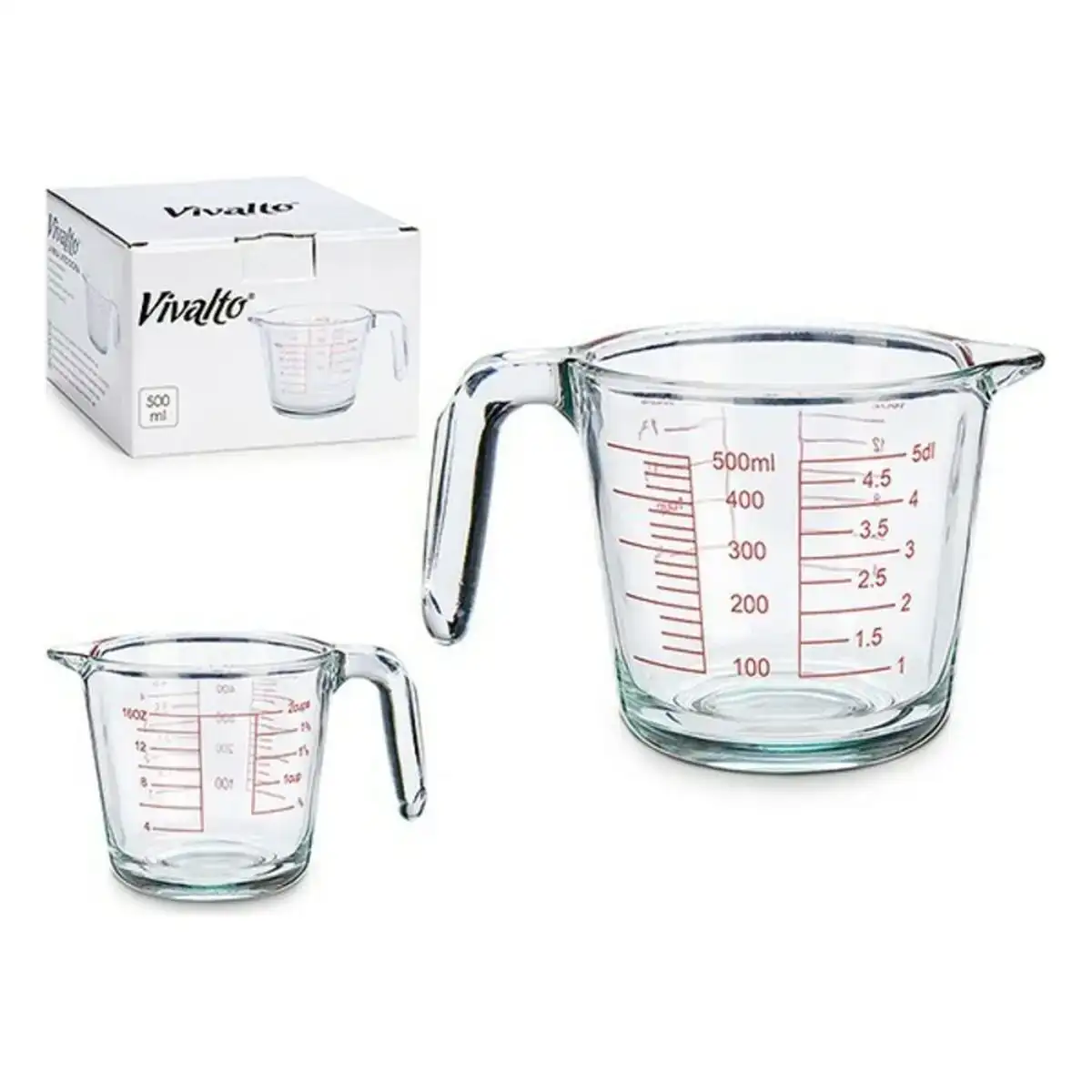 Verre doseur vivalto cristal transparent 500 ml_8378. DIAYTAR COTE D'IVOIRE - Où Choisir est un Acte d'Amour pour le Côte d'Ivoire. Explorez notre boutique en ligne et choisissez des articles qui célèbrent la culture et l'artisanat du pays.