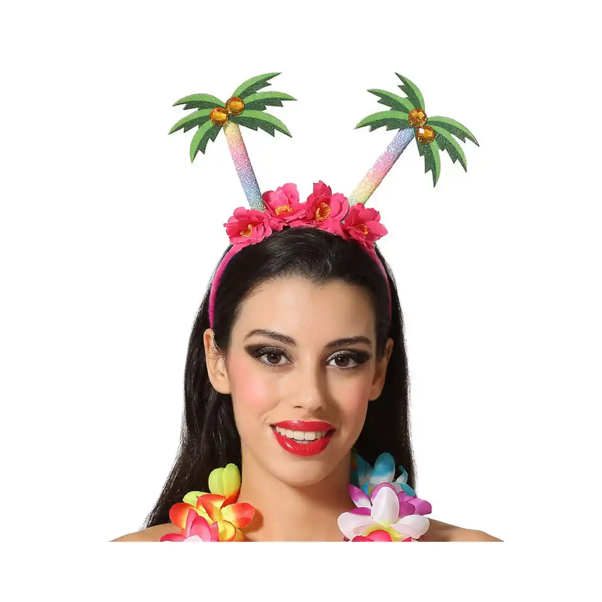 Bandeau palmiers tropical_9854. DIAYTAR COTE D'IVOIRE - L'Art de Vivre le Shopping Authentique. Découvrez notre boutique en ligne et trouvez des produits qui célèbrent la culture et l'héritage du Côte d'Ivoire.