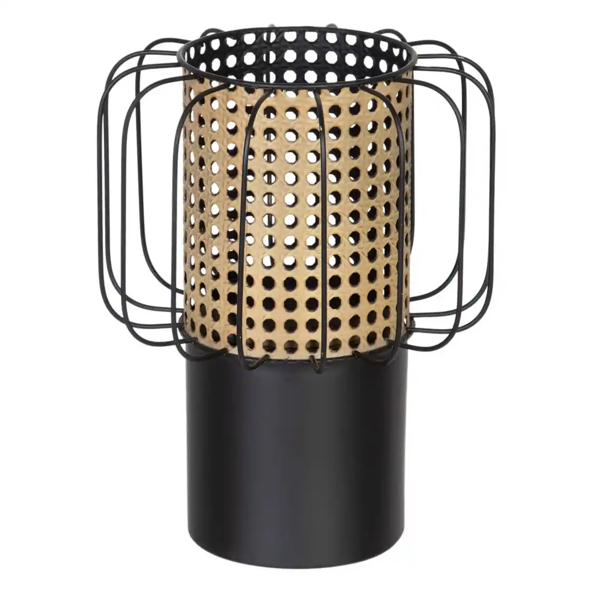 Bougeoir 23 x 23 x 28 cm metal noir naturel_2081. DIAYTAR COTE D'IVOIRE - L'Équilibre Parfait entre Tradition et Modernité. Explorez notre collection pour trouver des produits qui incarnent la culture et la contemporanéité du Côte d'Ivoire.