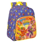 Cartable SuperThings Les Gardiens de Kazoom Violet Jaune (27 x 33 x 10 cm). SUPERDISCOUNT FRANCE