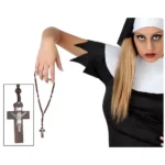 Collier Chapelet Marron 30 cm. SUPERDISCOUNT FRANCE