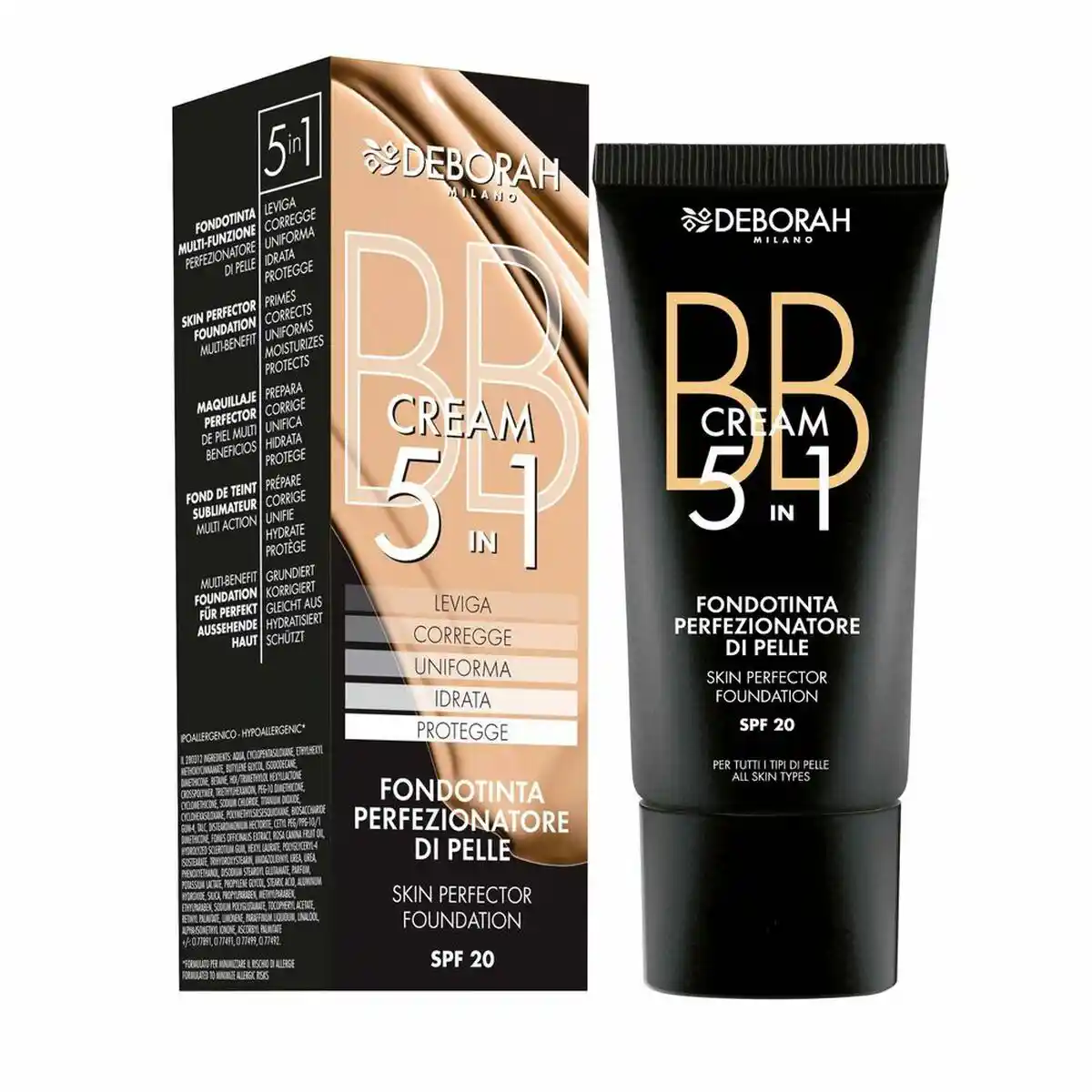 Creme make up base bb cream deborah 5 in 1 no 5_7971. DIAYTAR COTE D'IVOIRE - L'Univers de l'Élégance Accessible. Plongez dans notre catalogue et choisissez des produits qui allient sophistication et accessibilité pour un shopping exquis.
