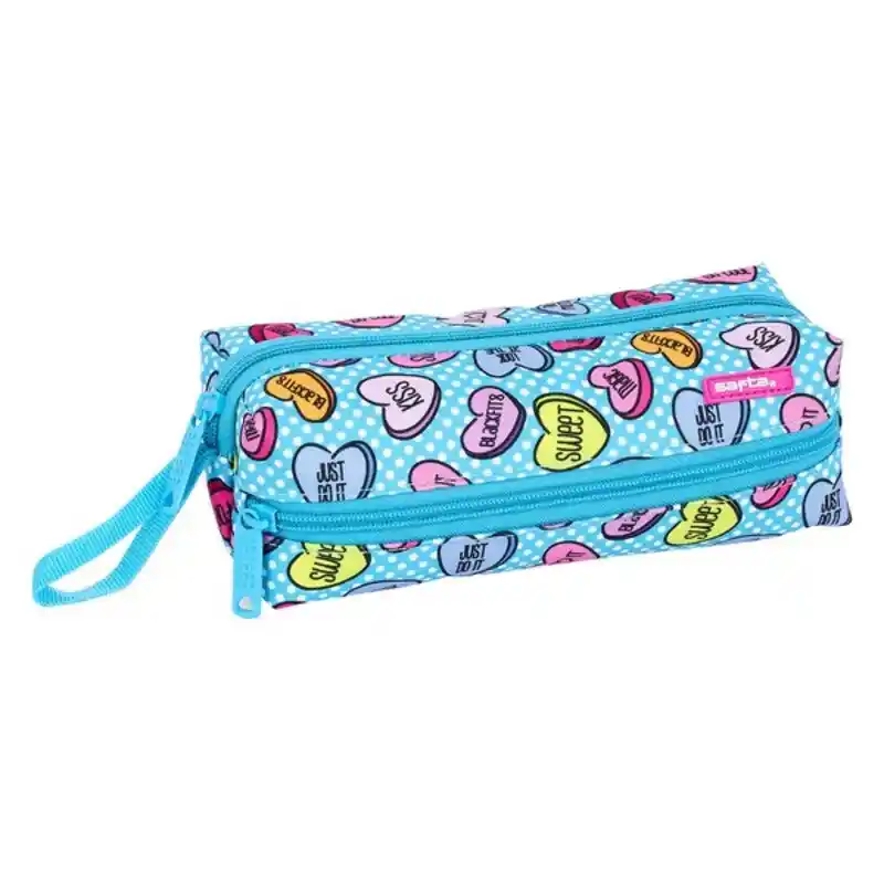 Fourre-tout Safta Sweet Heart Bleu (20 x 7 x 8 cm). SUPERDISCOUNT FRANCE