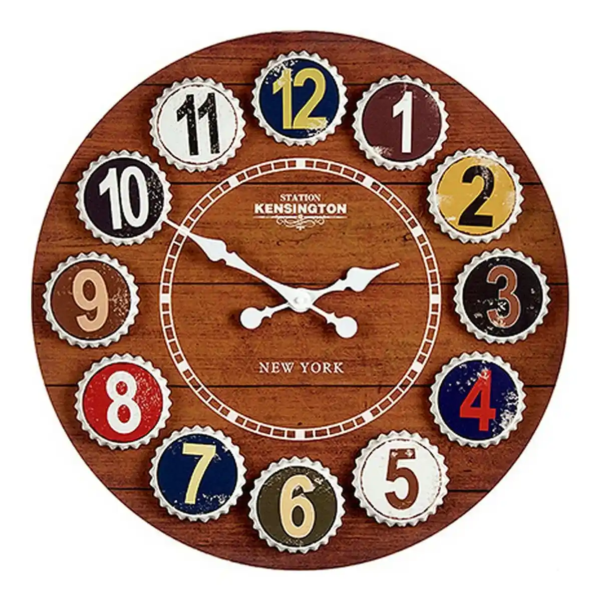 Horloge murale multicolore metal mdf 60 x 4 x 60 cm _8243. DIAYTAR COTE D'IVOIRE - Votre Passage vers le Chic et l'Élégance. Naviguez à travers notre boutique en ligne pour trouver des produits qui ajoutent une touche sophistiquée à votre style.