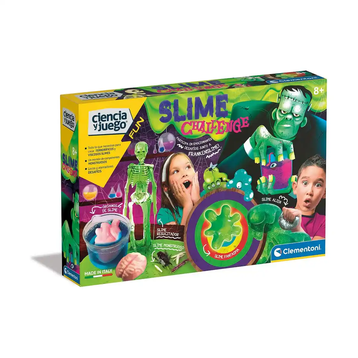Jeu scientifique Clementoni Slime Challenge - Frankeslime (ES). SUPERDISCOUNT FRANCE