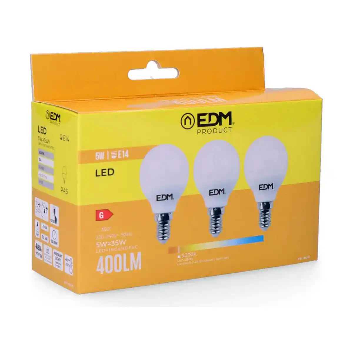 Lampe led edm 5 w e14 g 400 lm 3200 k _2523. DIAYTAR COTE D'IVOIRE - Votre Plaisir Shopping à Portée de Clic. Explorez notre boutique en ligne et trouvez des produits qui ajoutent une touche de bonheur à votre vie quotidienne.