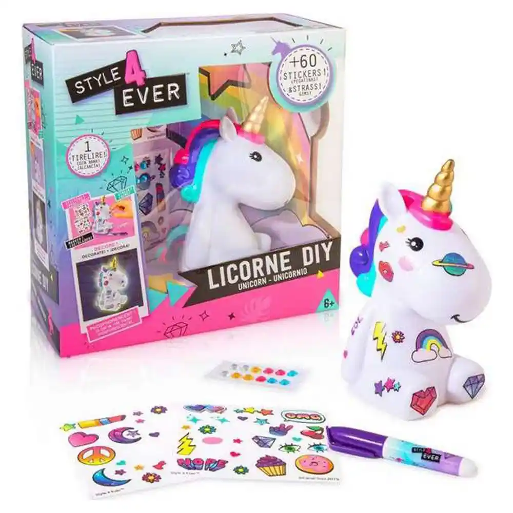 Set Lampe Licorne Diy (22 cm). SUPERDISCOUNT FRANCE