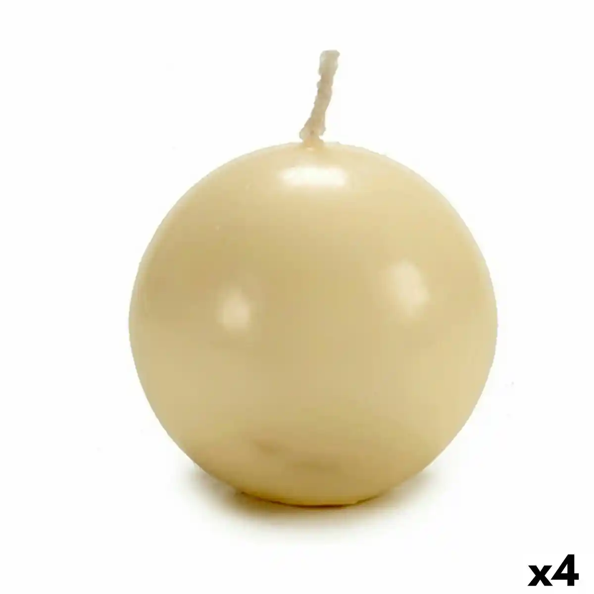 Bougie boule creme cire 7 5 x 7 5 x 7 5 cm 4 unites _6879. Bienvenue chez DIAYTAR COTE D'IVOIRE - Où Chaque Achat Fait une Différence. Découvrez notre gamme de produits qui reflètent l'engagement envers la qualité et le respect de l'environnement.