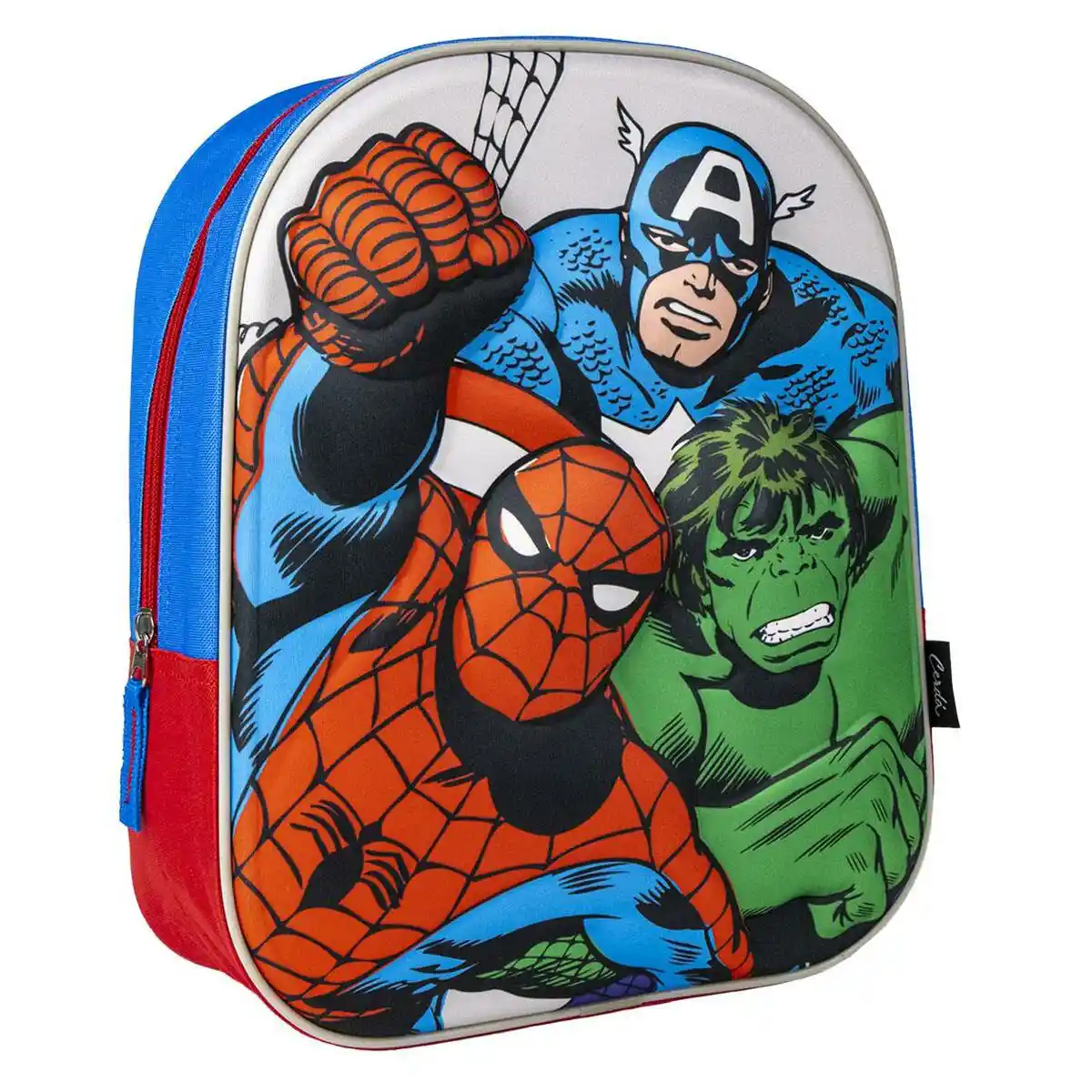 Cartable 3D The Avengers Rouge Bleu. SUPERDISCOUNT FRANCE