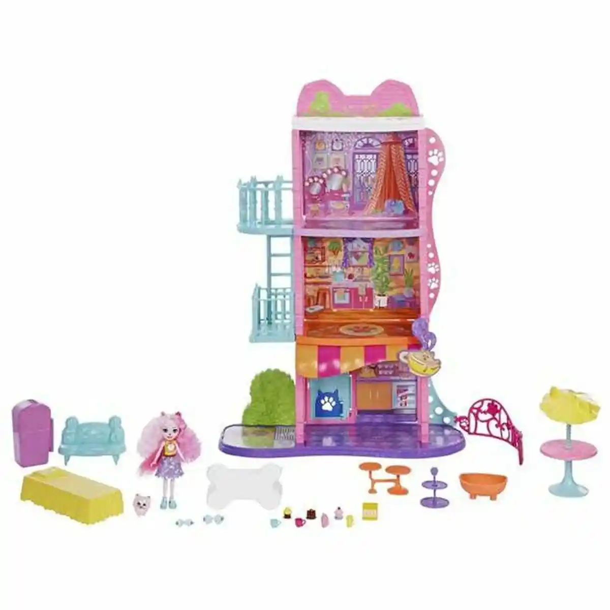 Maison de poupée Mattel Enchantimals de Palmer Pomeranian. SUPERDISCOUNT FRANCE