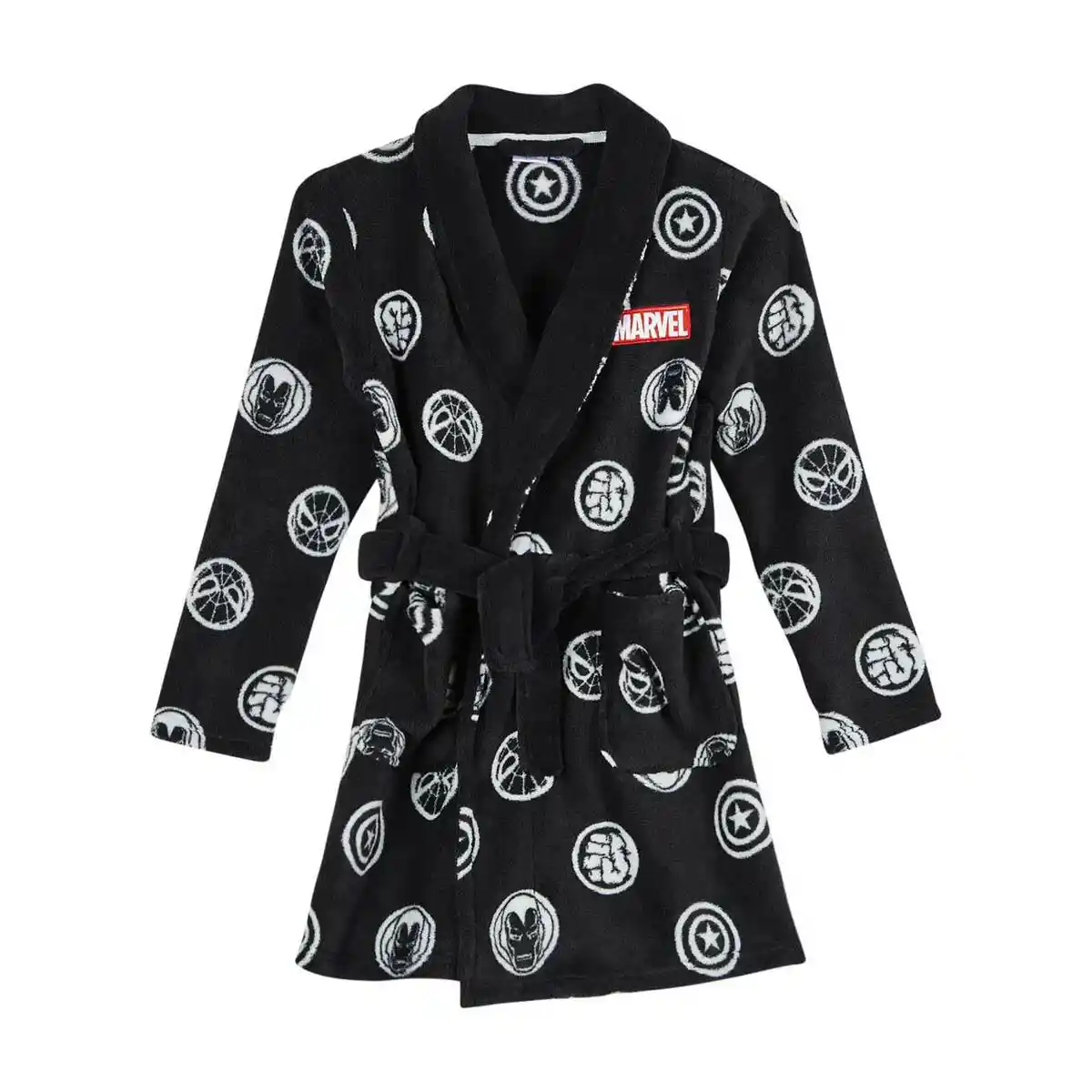 Peignoir Enfant Marvel Noir. SUPERDISCOUNT FRANCE