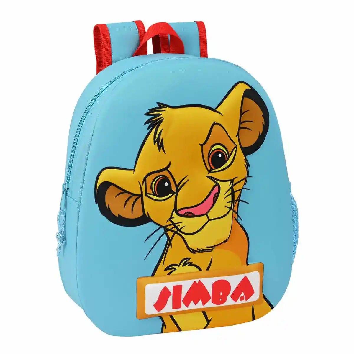 Cartable 3D Le Roi Lion Simba Rouge Bleu Clair. SUPERDISCOUNT FRANCE
