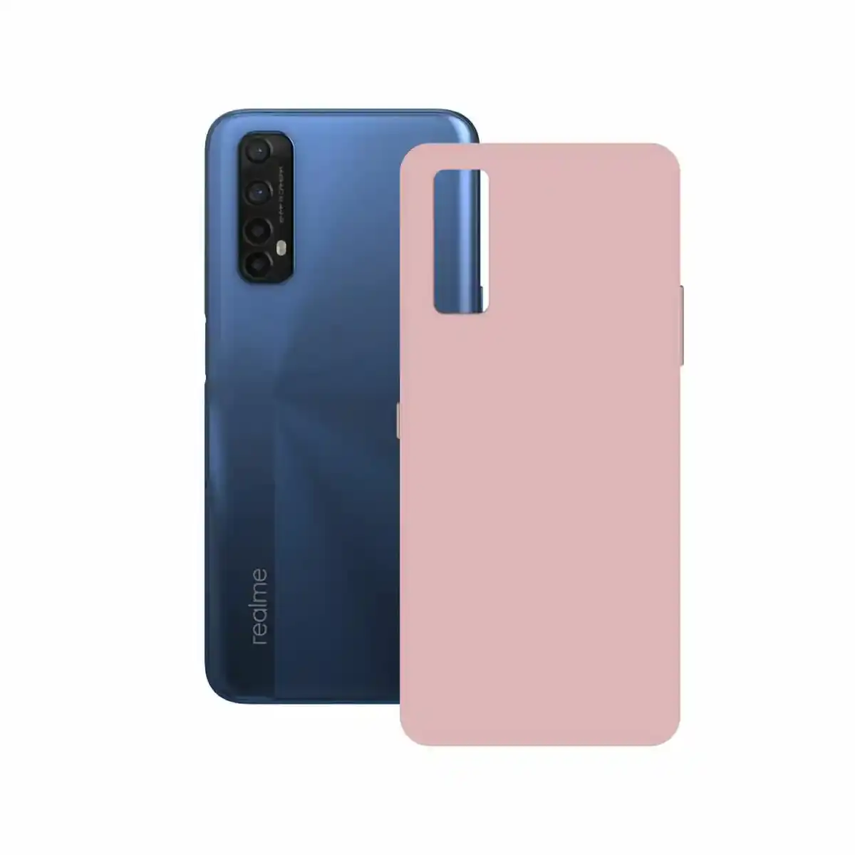 Coque mobile KSIX Realme 7 Rose. SUPERDISCOUNT FRANCE