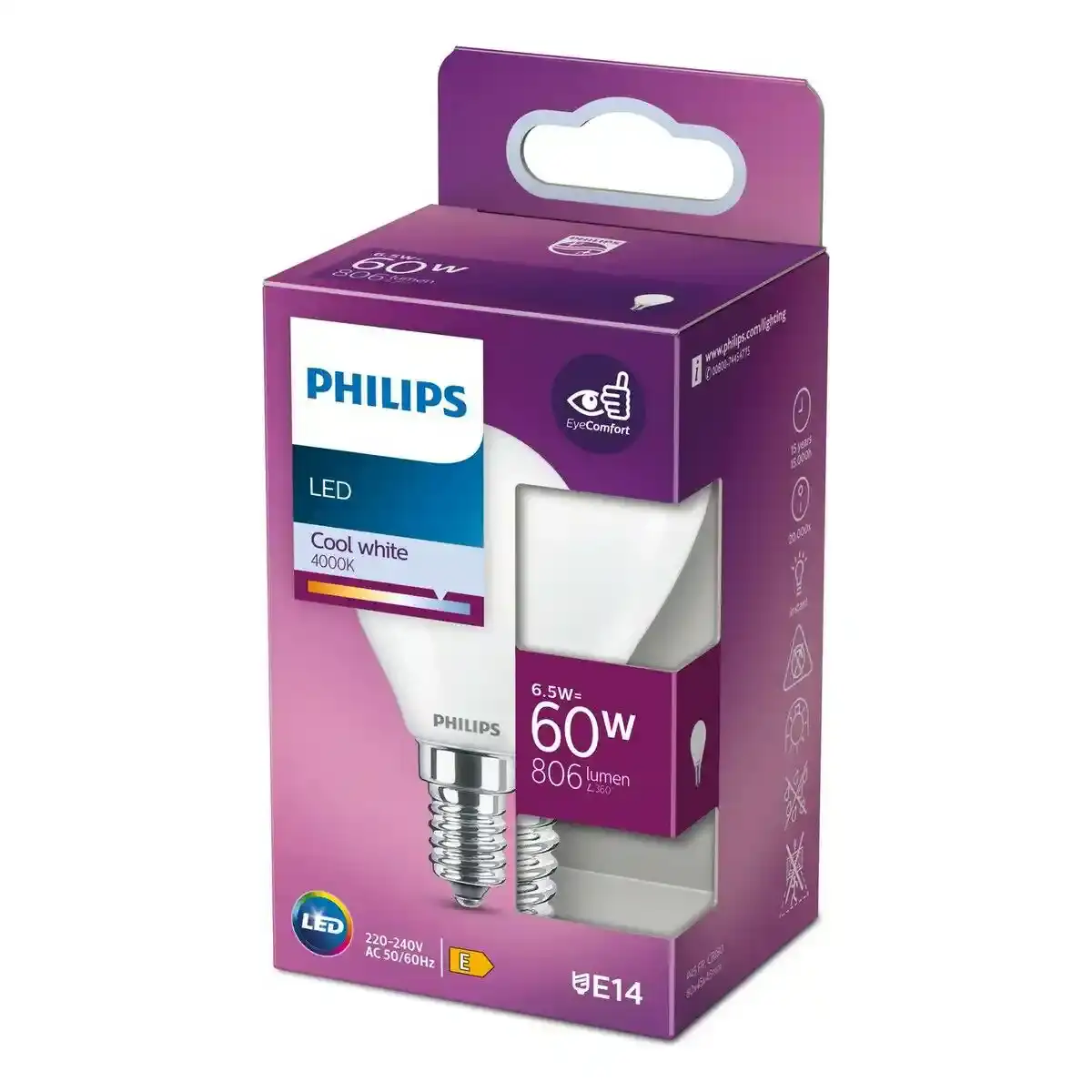Lampe led philips e14 e 6 5 w 806 lm o 4 5 x 8 cm 4000 k _2948. Bienvenue chez DIAYTAR COTE D'IVOIRE - Où le Shopping Devient un Plaisir. Découvrez notre boutique en ligne et trouvez des trésors qui égaieront chaque jour de votre vie.