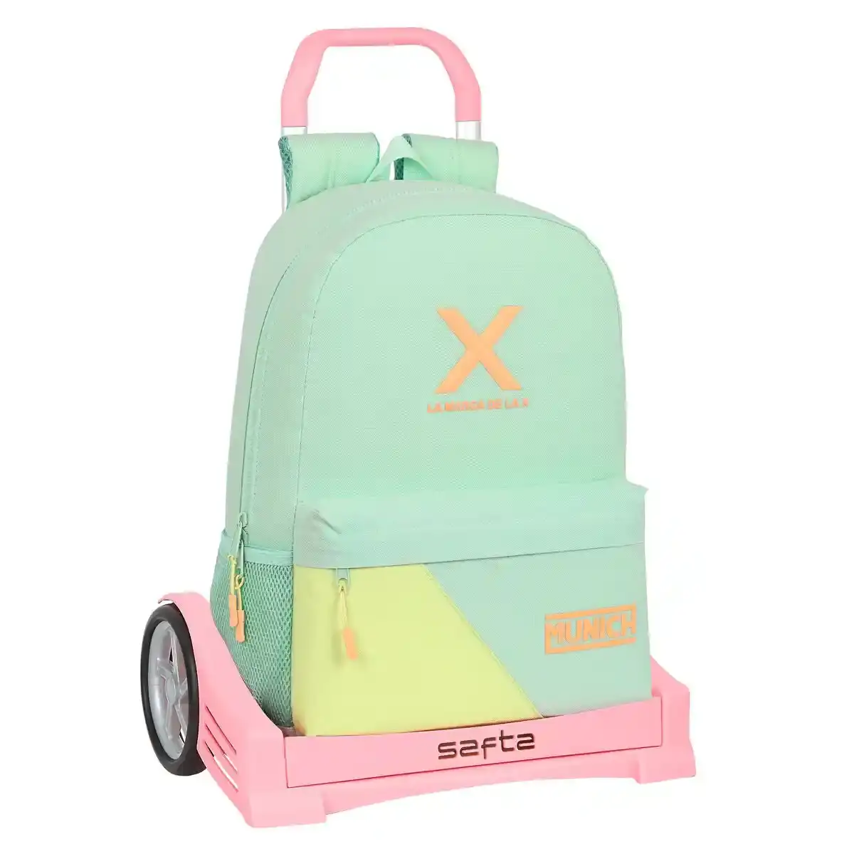 Sac à Dos Scolaire à Roulettes Munich Sunset Vert Jaune (30 x 46 x 14 cm). SUPERDISCOUNT FRANCE