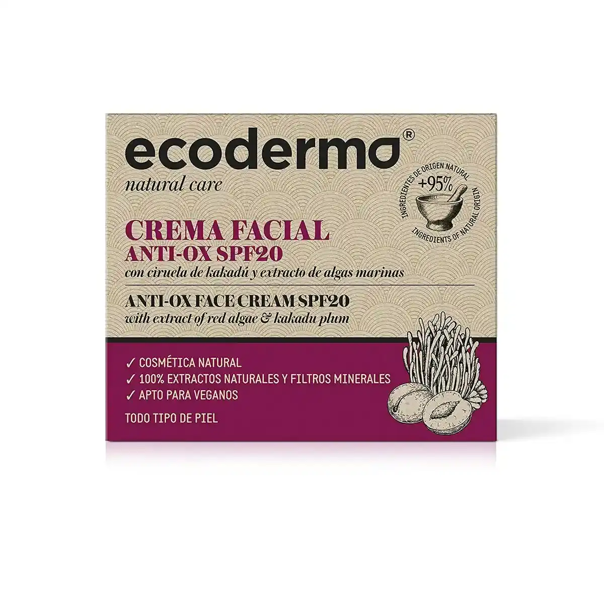 Crème Visage Ecoderma Anti-Ox Spf 20 (50 ml)
