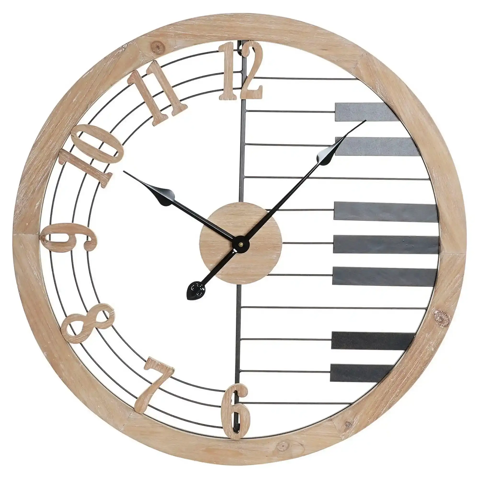 Horloge murale dkd home decor fer noir bois mdf 60 x 4 x 60 cm _2593. DIAYTAR COTE D'IVOIRE - L'Art de Choisir, l'Art de Vivre. Parcourez notre boutique en ligne et choisissez parmi des produits de qualité qui ajoutent de l'élégance à votre quotidien.
