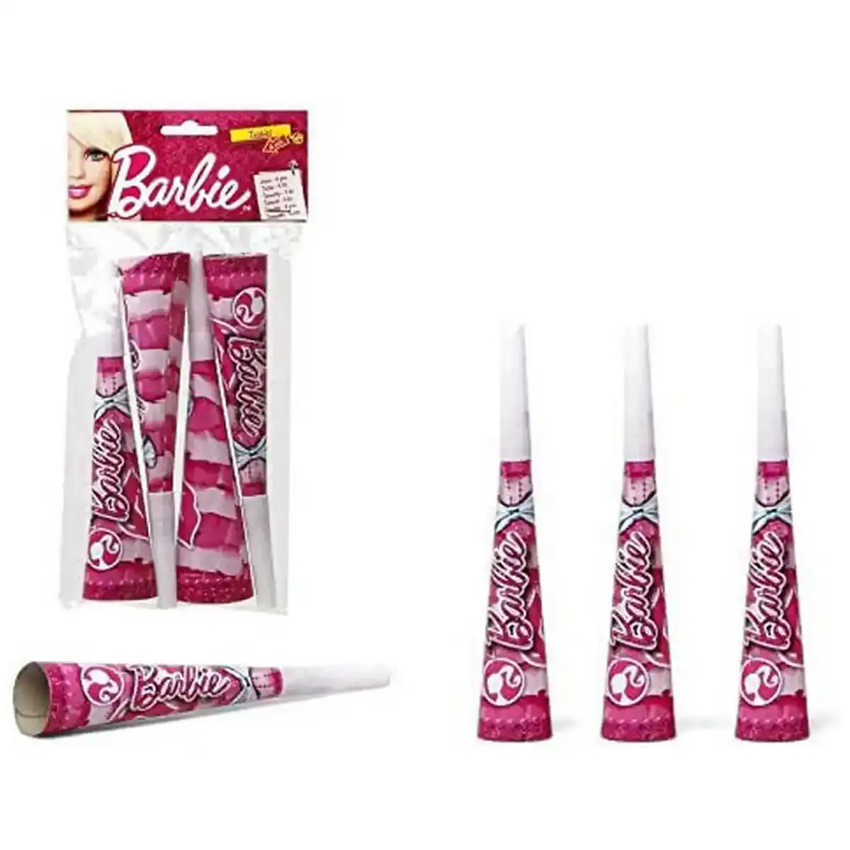 Set de fournitures de fete barbie 4 uds trompette_3294. DIAYTAR COTE D'IVOIRE - Où le Shopping Devient une Aventure Culturelle. Plongez dans notre univers de produits qui célèbrent l'héritage et l'artisanat du Côte d'Ivoire.