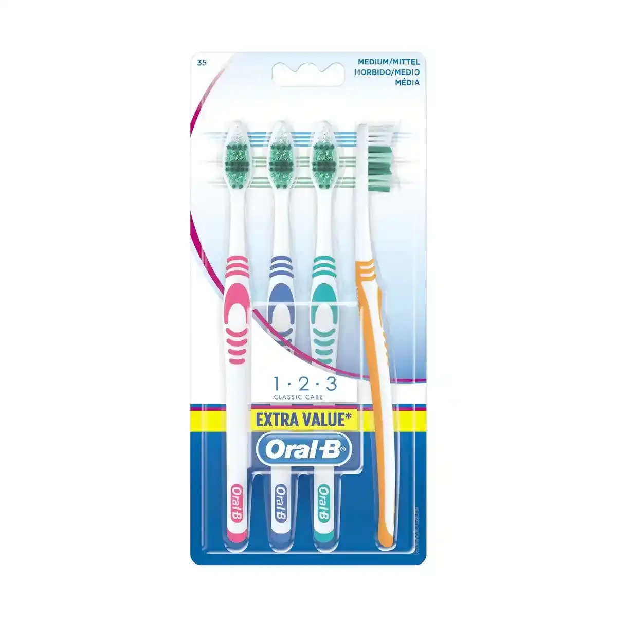 Brosse a dents oral b shiny clean medium 4 unites_7912. Entrez dans l'Univers de DIAYTAR COTE D'IVOIRE - Où la Tradition S'unit à la Modernité. Explorez notre sélection pour trouver des produits qui allient héritage et innovation.