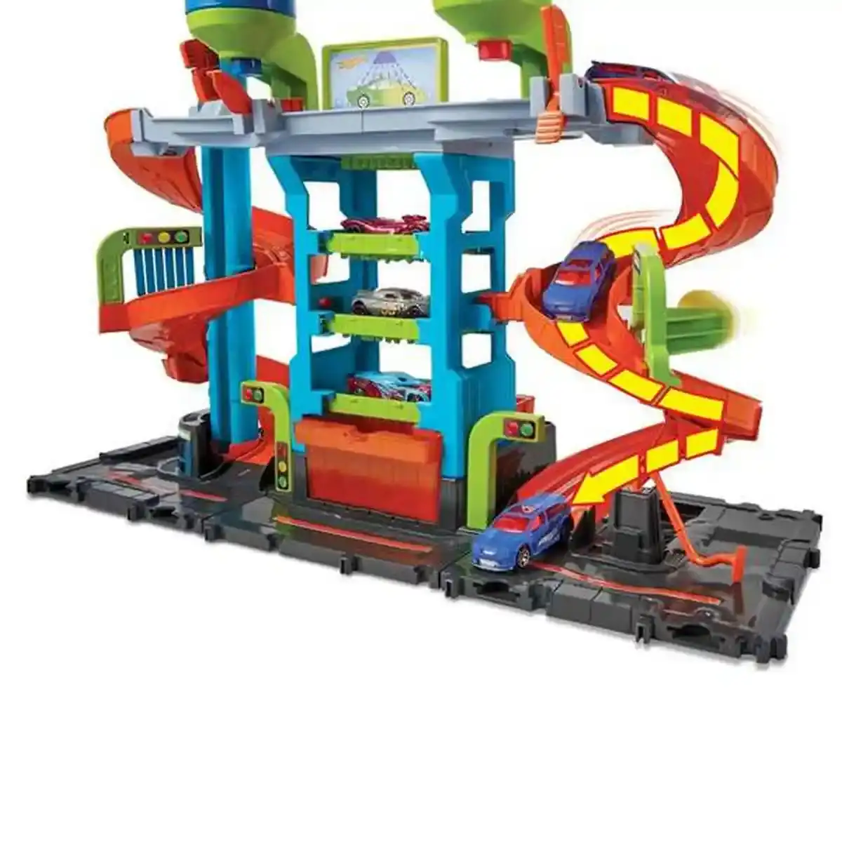 Centre d'activités Hot Wheels Mega Tower Carwash 41,55 x 51,77 cm. SUPERDISCOUNT FRANCE