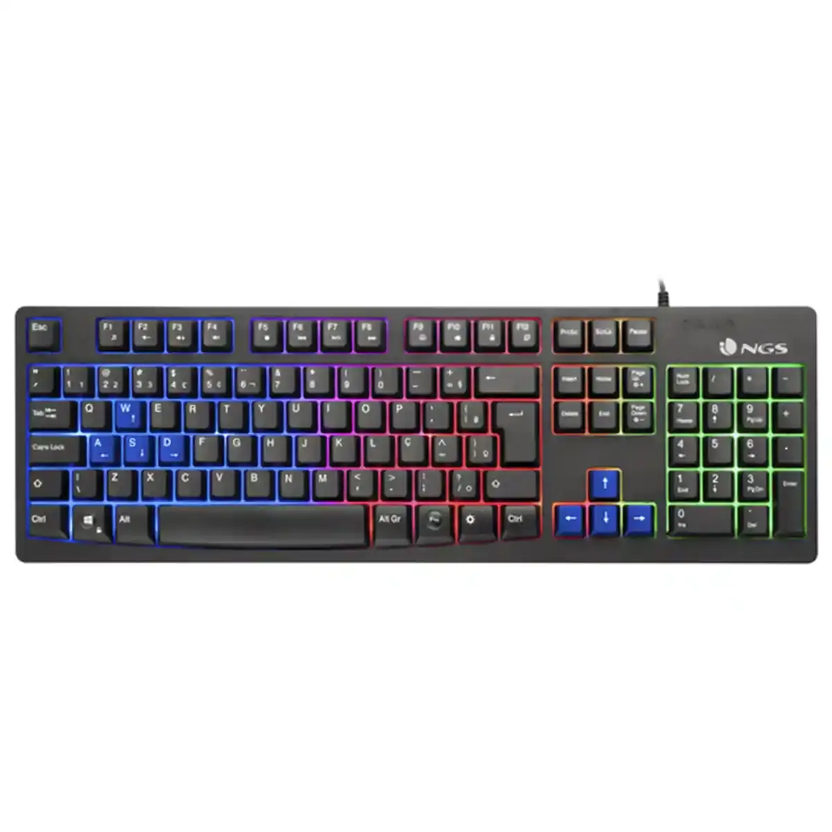 Clavier NGS GKX-300 PLUG&PLAY USB LED Multicolore Noir. SUPERDISCOUNT FRANCE