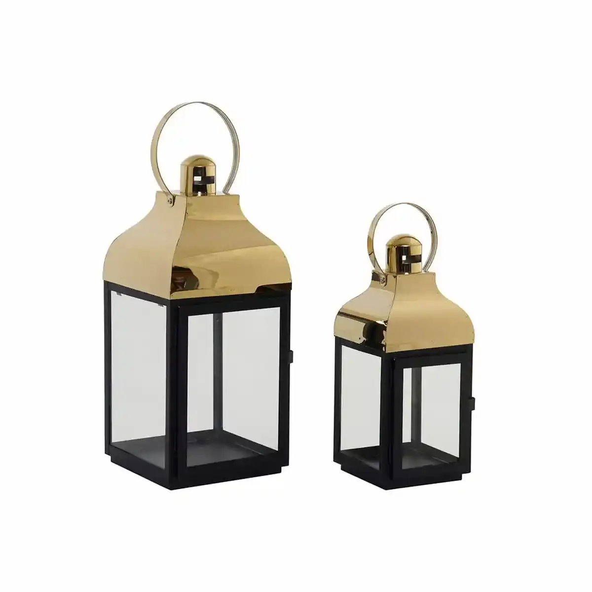 Lanterne dkd home decor cristal noir metal dore 14 x 13 x 31 cm 2 pcs 19 x 18 x 41 cm _6523. DIAYTAR COTE D'IVOIRE - Votre Portail vers l'Extraordinaire. Parcourez nos collections et découvrez des produits qui vous emmènent au-delà de l'ordinaire, créant une expérience de shopping mémorable.