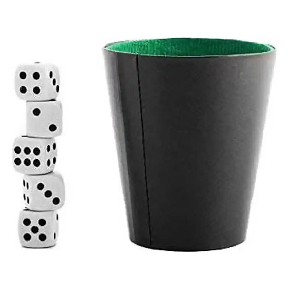 Shaker avec dés de poker Dimatel. SUPERDISCOUNT FRANCE