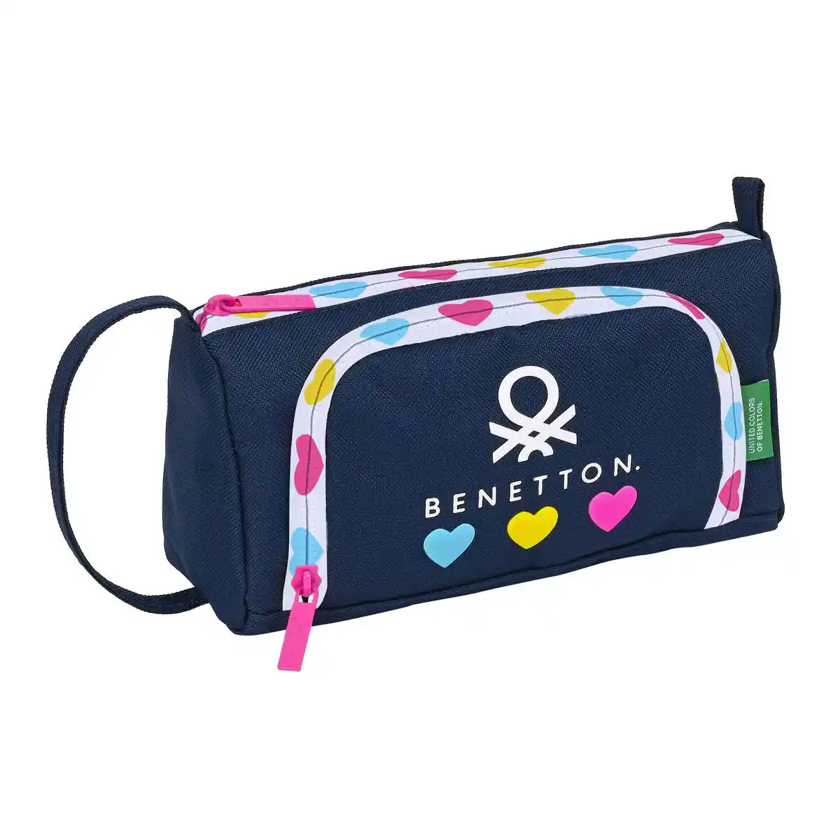 Mallette Scolaire avec Accessoires Benetton Love Bleu Marine (20 x 11 x 8,5 cm) (32 Pièces). SUPERDISCOUNT FRANCE