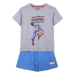 Pyjama d'été Marvel Gris Bleu. SUPERDISCOUNT FRANCE