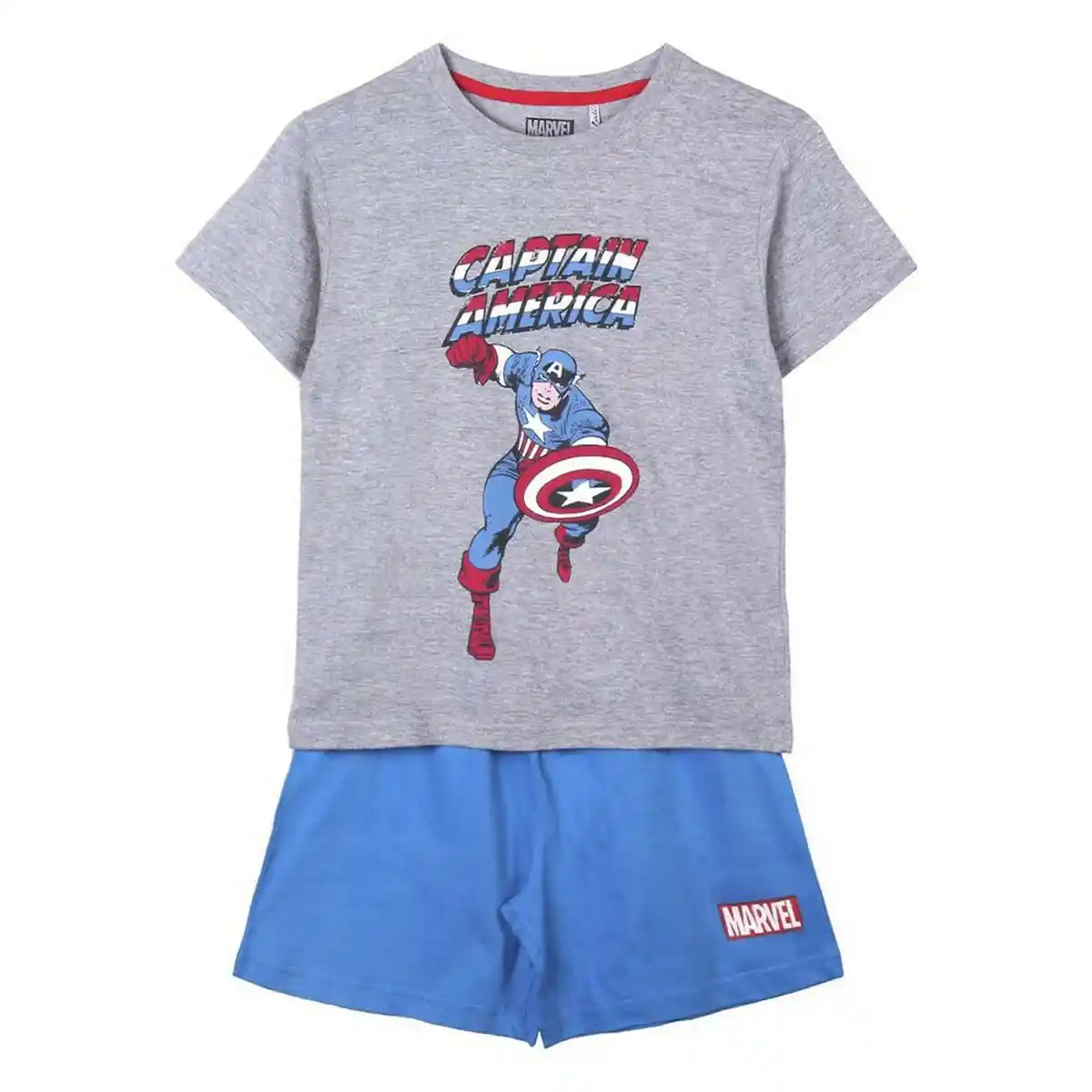 Pyjama d'été Marvel Gris Bleu. SUPERDISCOUNT FRANCE