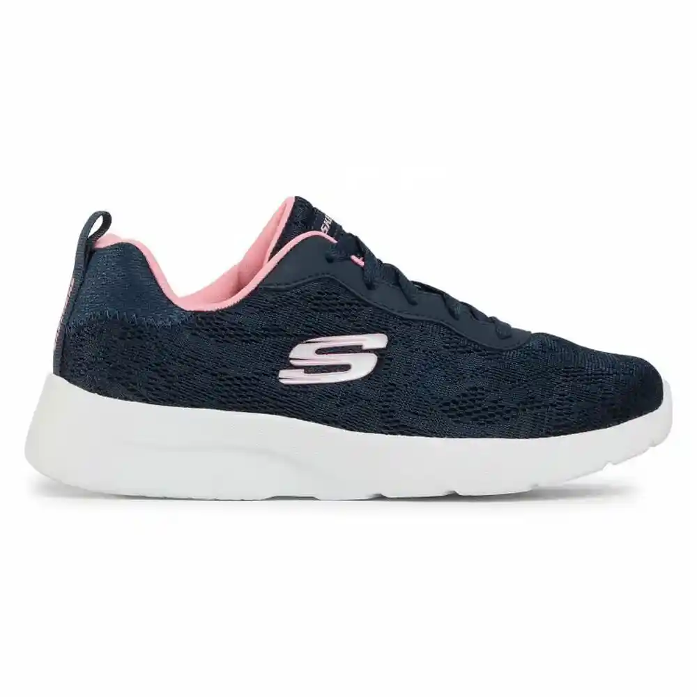 Baskets de sport pour femme Skechers Floral Mesh Lace Up W Navy Blue. SUPERDISCOUNT FRANCE