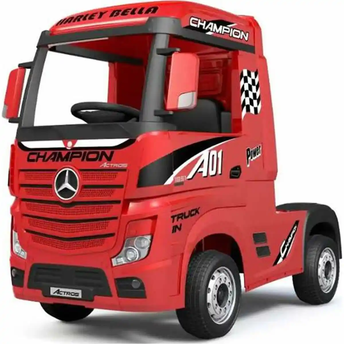 Camion Injusa Mercedes Benz Actros Rouge Radiocommande 12 V. SUPERDISCOUNT FRANCE