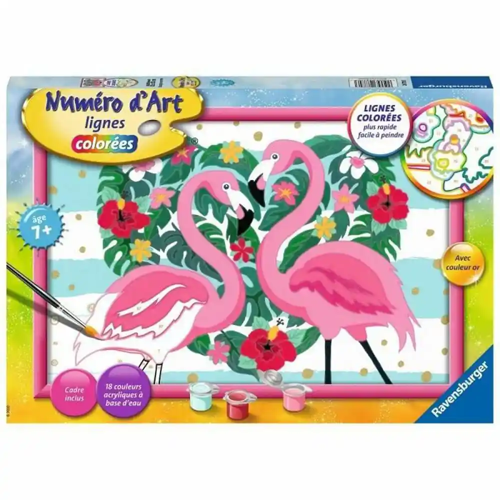 Images à colorier dans Ravensburger Flamingos in Love. SUPERDISCOUNT FRANCE