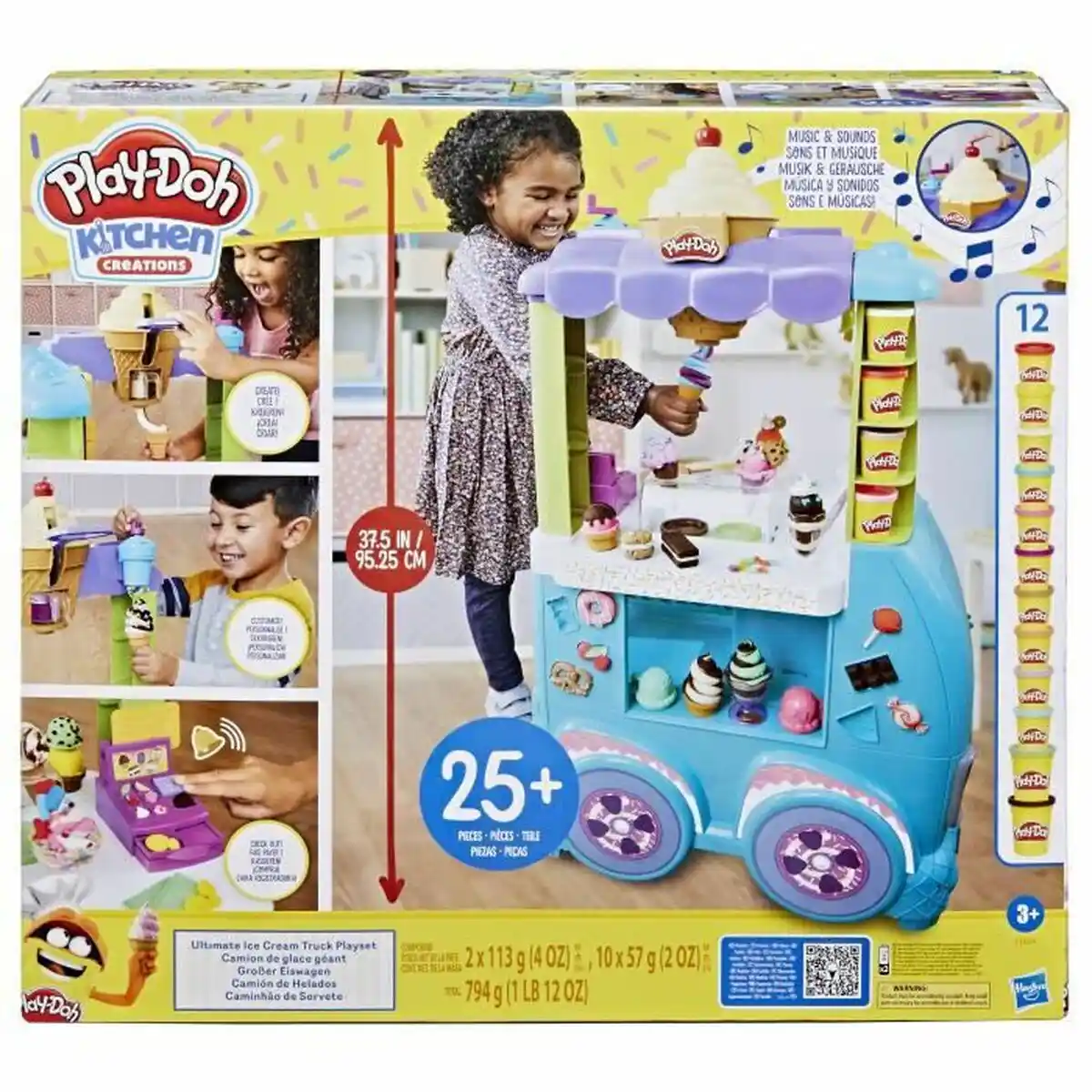 Jeu de Pâte à Modeler Play-Doh Camion de Glace Géant 25 Pièces Glace. SUPERDISCOUNT FRANCE