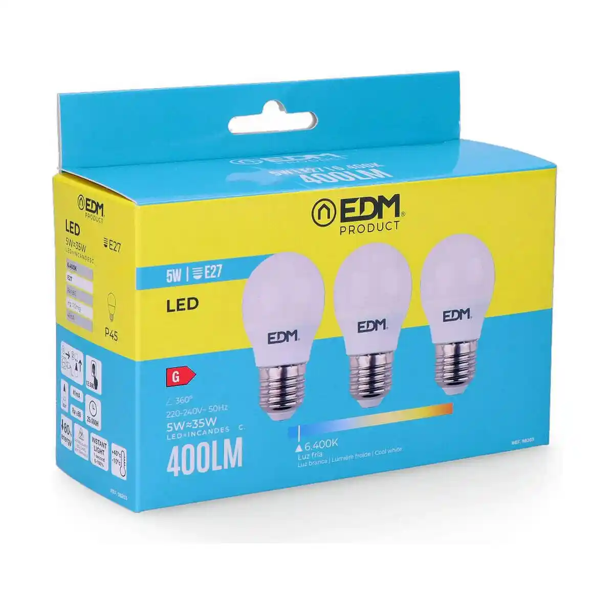 Lampe led edm e27 5 w g 400 lm 6400k _1282. Bienvenue chez DIAYTAR COTE D'IVOIRE - Où Chaque Détail Fait la Différence. Découvrez notre sélection méticuleuse et choisissez des articles qui répondent à vos exigences.