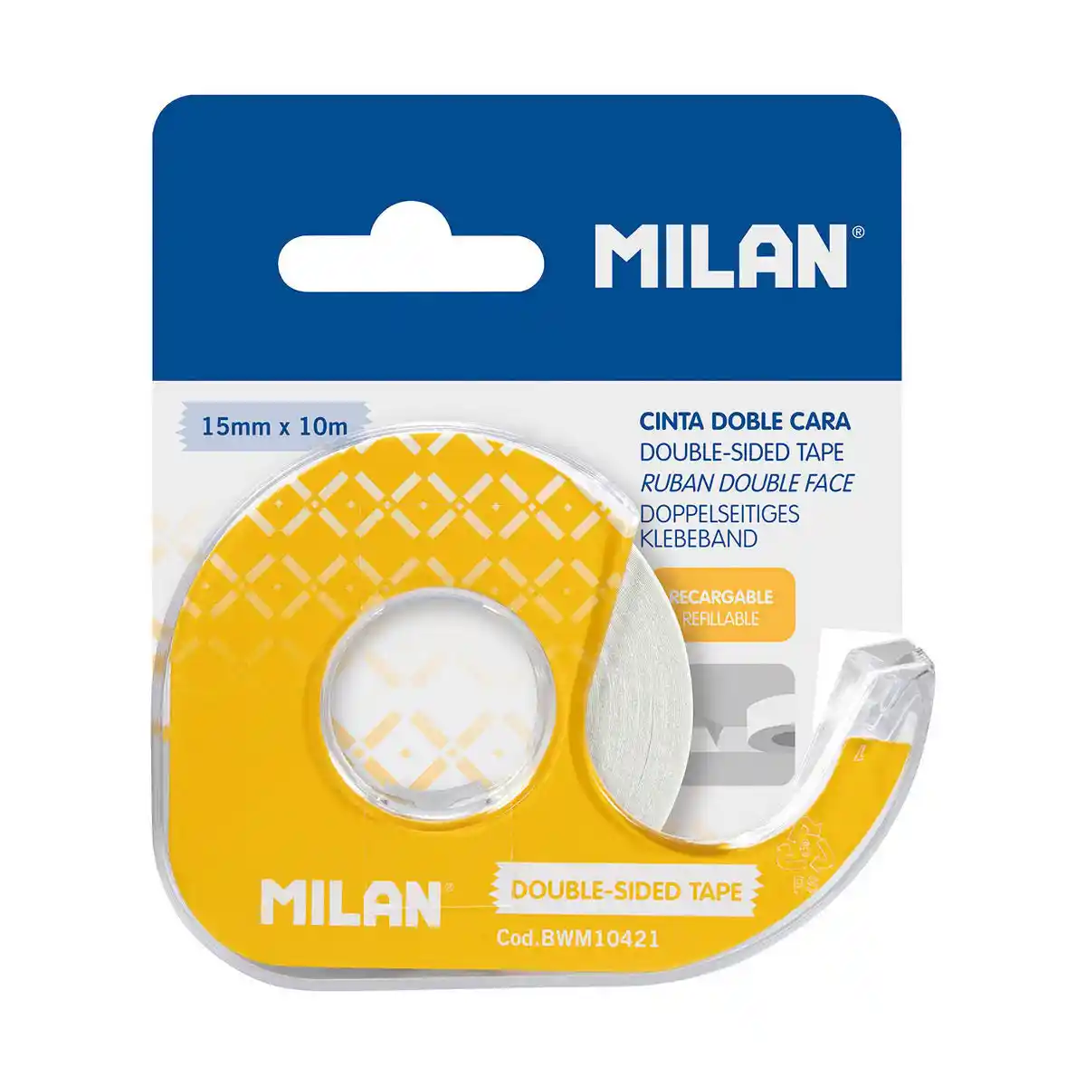 Ruban Adhésif Milan 10 m Jaune PVC. SUPERDISCOUNT FRANCE
