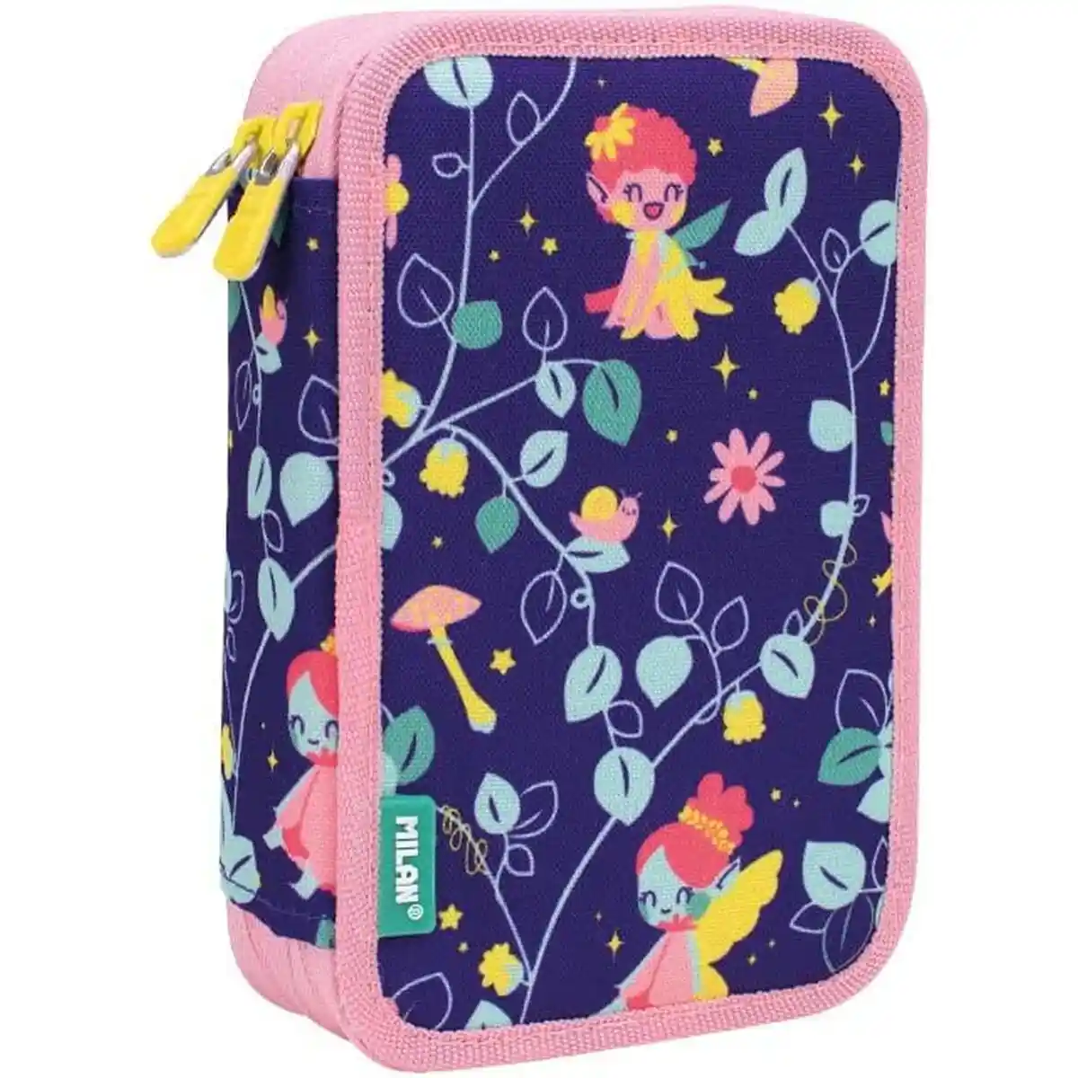 Trousse Double Milan 19,5 x 13 x 5 cm Fée Lilas. SUPERDISCOUNT FRANCE