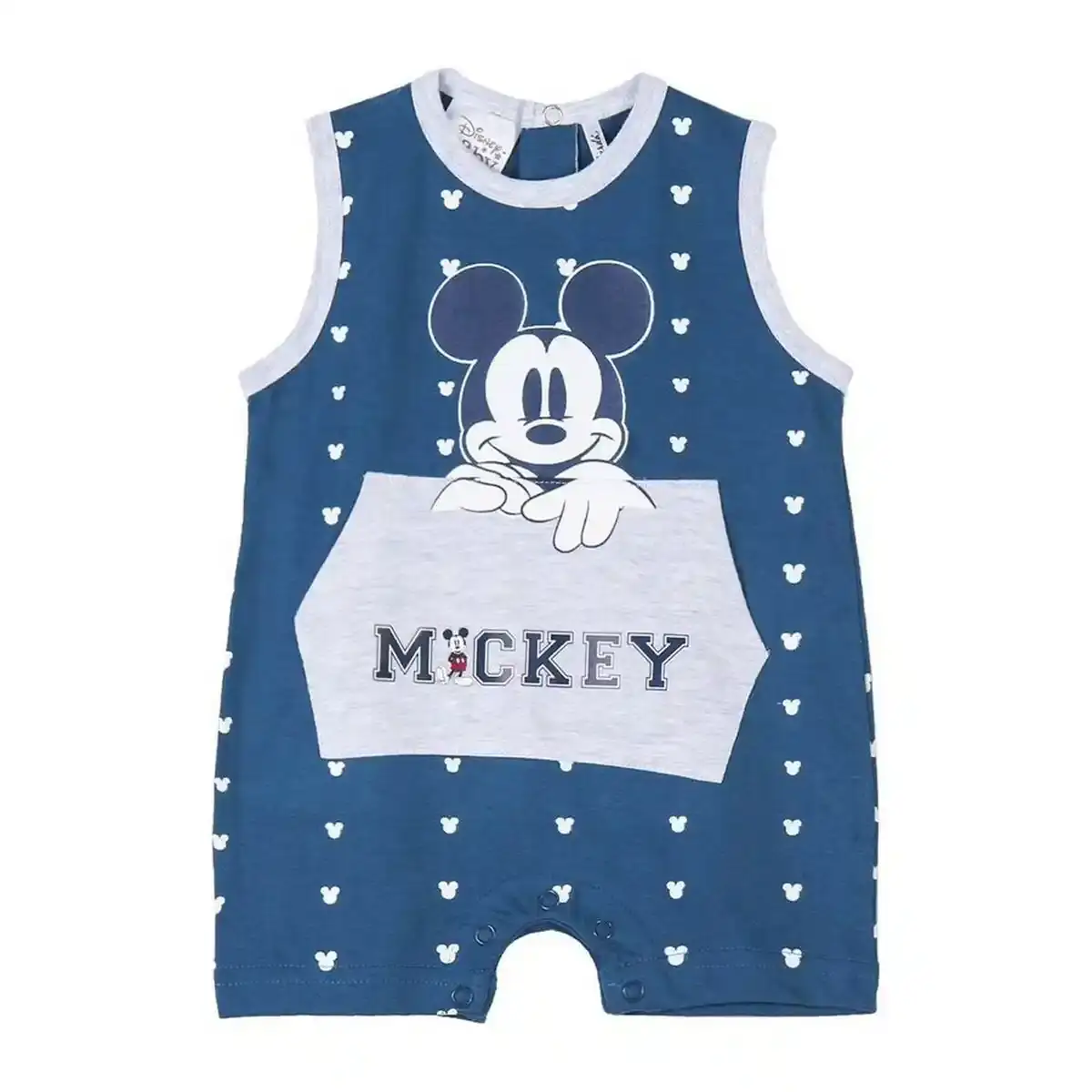 Barboteuse sans manches pour bébé Mickey Mouse Bleu. SUPERDISCOUNT FRANCE